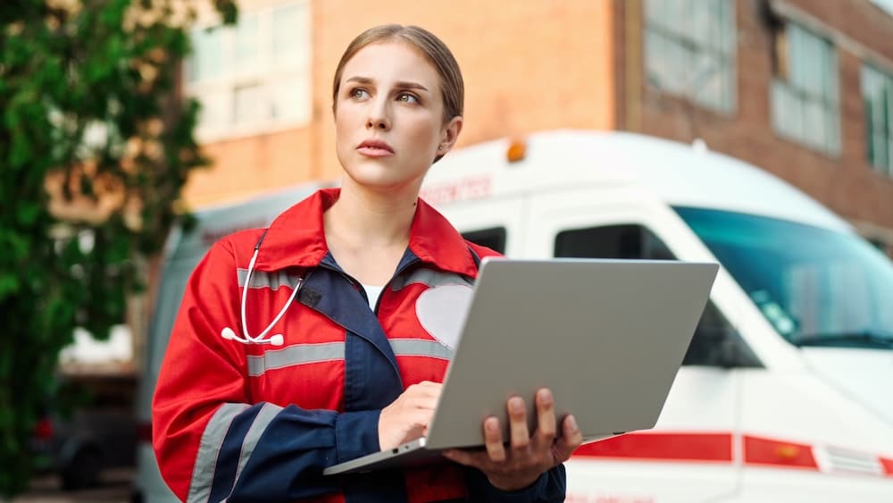 Paramedic With Computer Paramedic With Computer