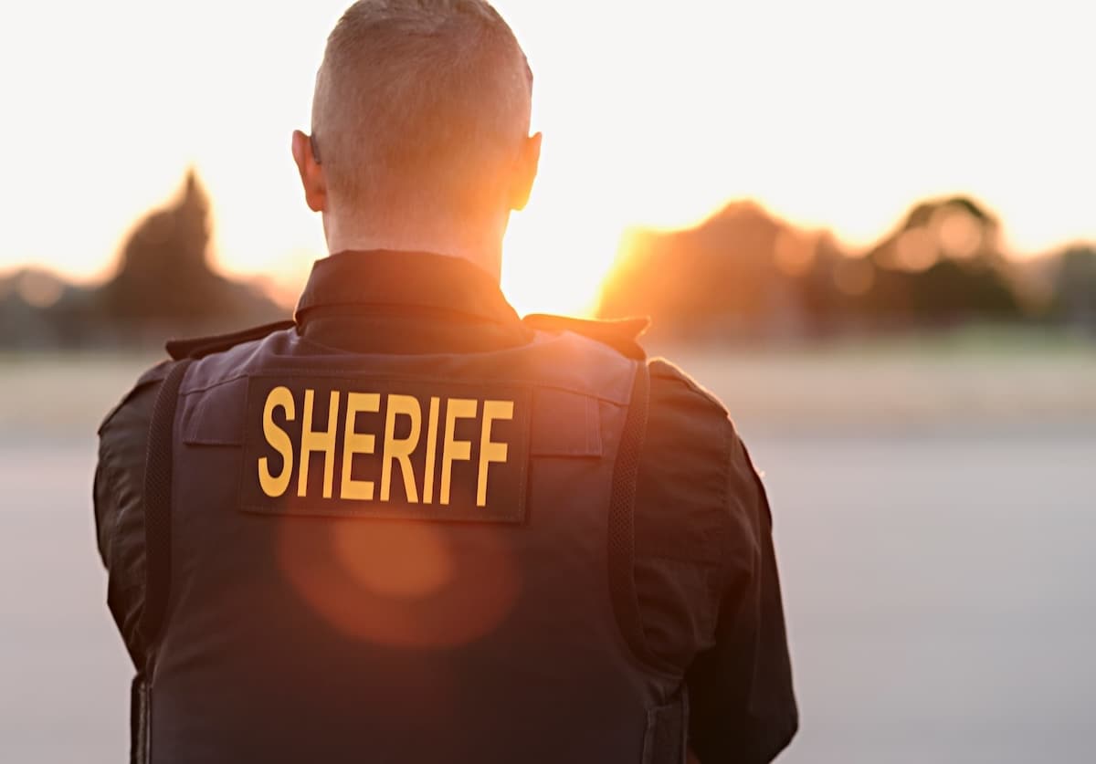 Police Sheriff Standing Outside Police Sheriff Standing Outside