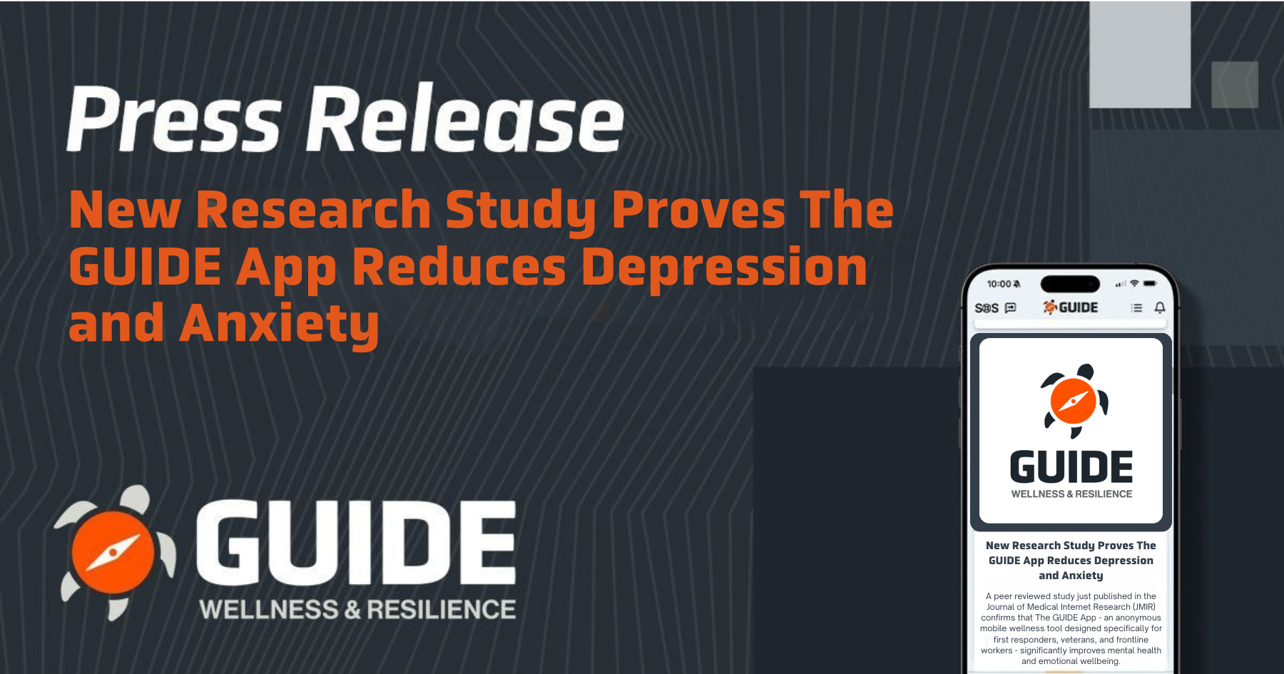 New Peer-Reviewed Study Shows The GUIDE App Reduces Depression by 30 Percent in 30 Days