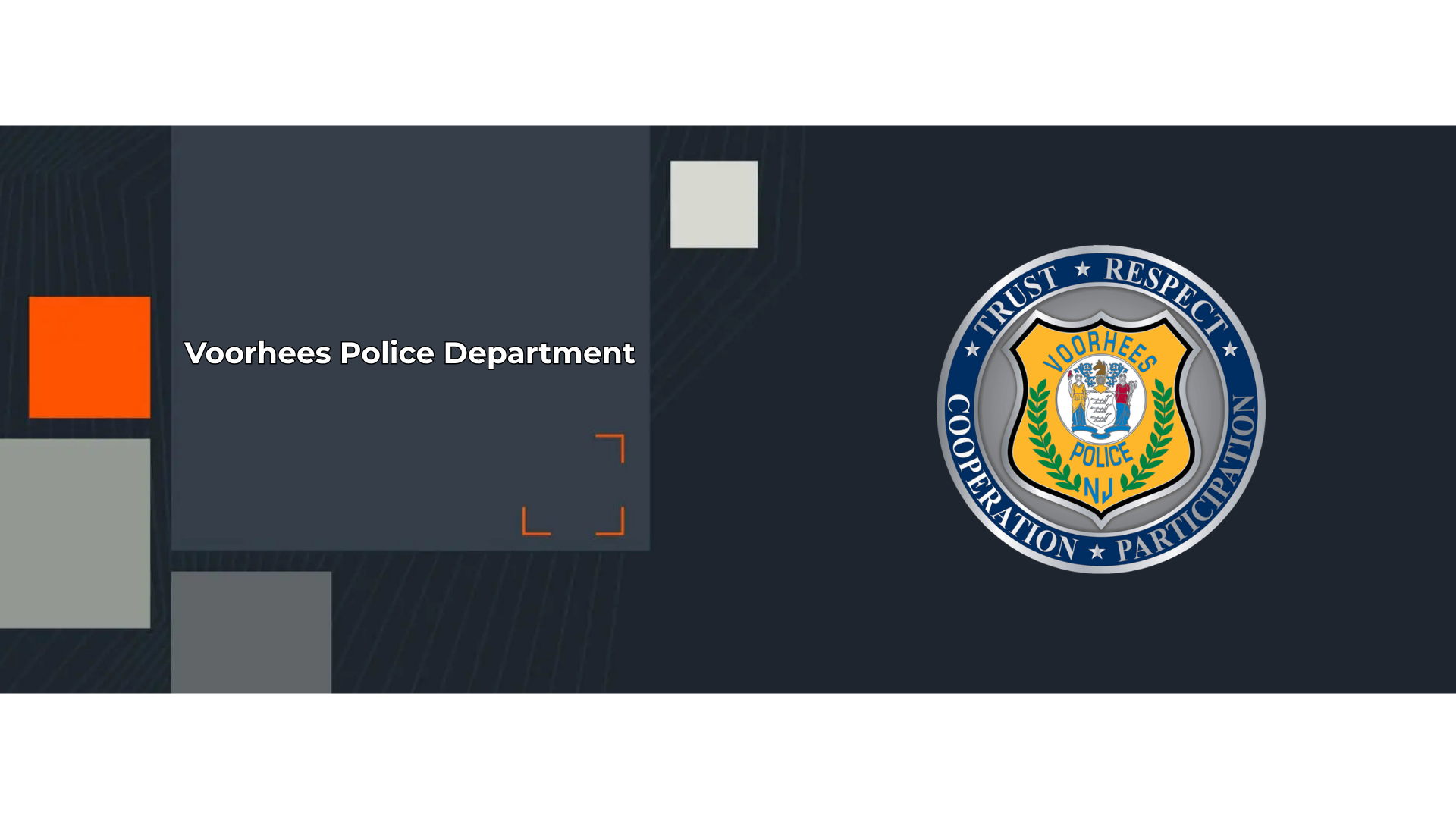 Voorhees Police Department Landing Page Banner
