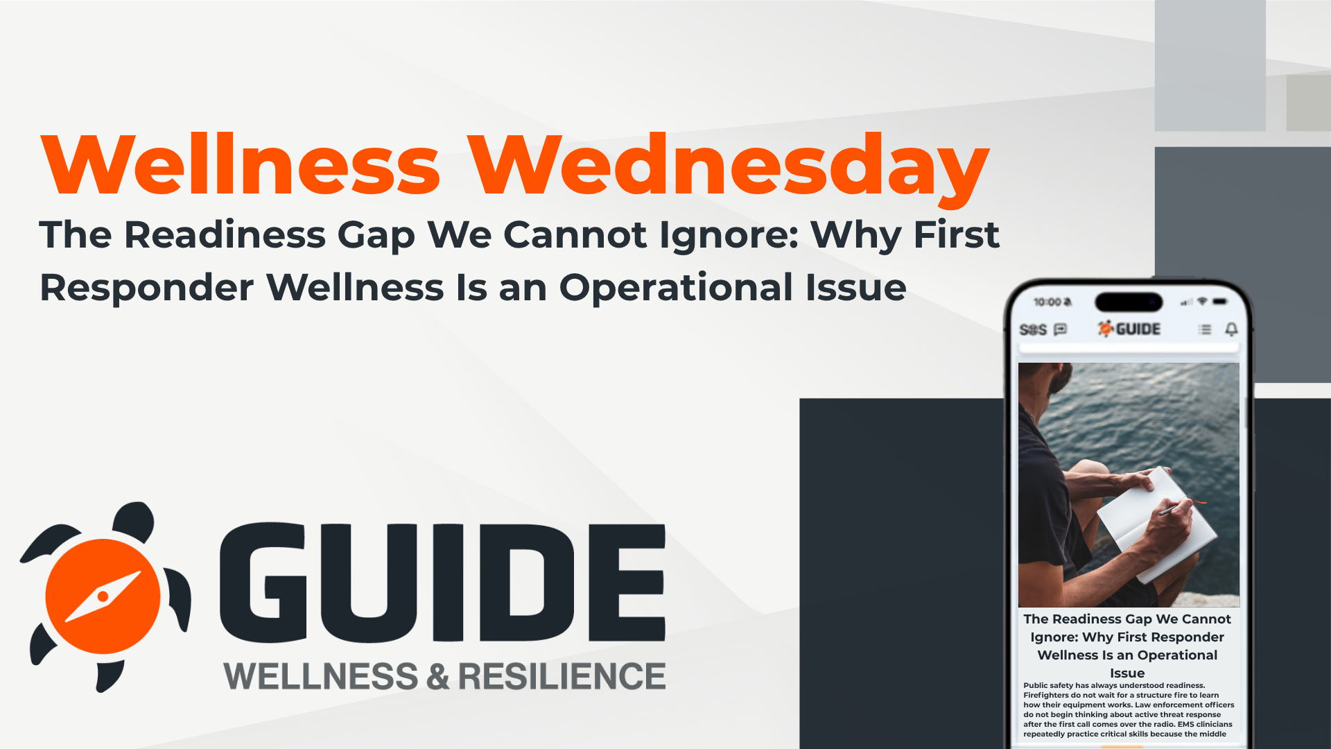 September 16 2026 Wellness Wednesday Wellness Wednesday: The Readiness Gap We Cannot Ignore: Why First Responder Wellness Is An Operational Issue