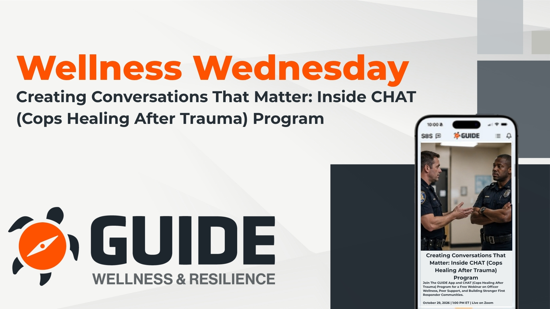 Wellness Wednesday: Creating Conversations That Matter: Inside Police Department CHAT Program