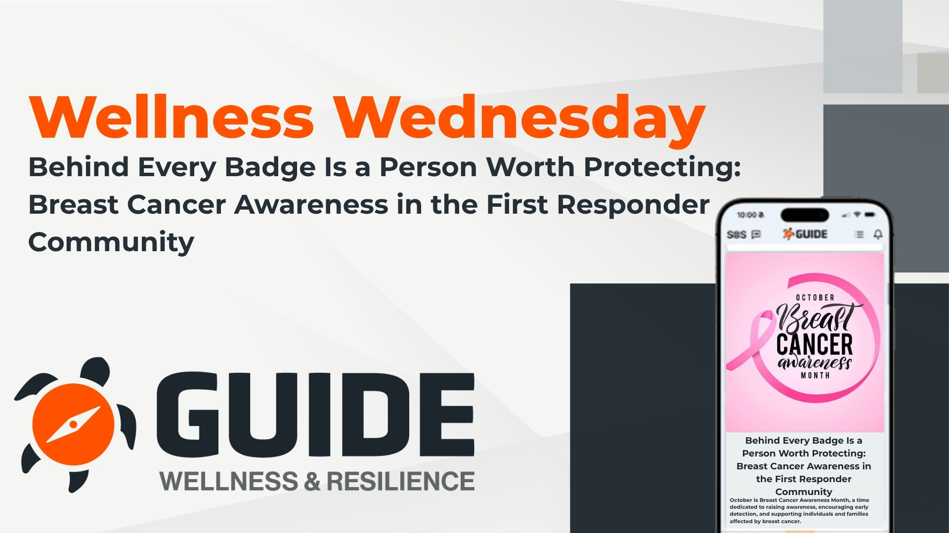 Behind Every Badge Is a Person Worth Protecting: Breast Cancer Awareness in the First Responder Community